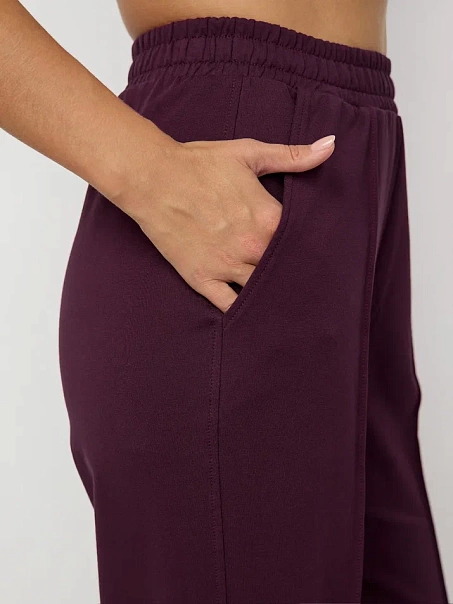 Брюки палаццо бордовые