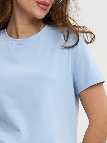 Футболка SLIM, нежно-голубая