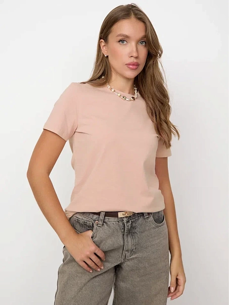 Футболка SLIM, пудровая
