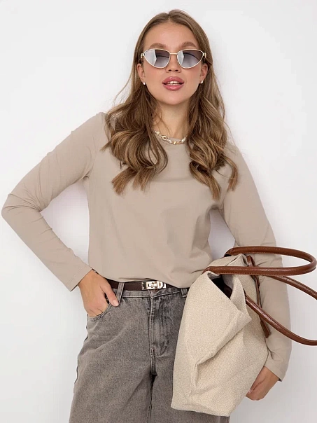 Лонгслив BASE, какао