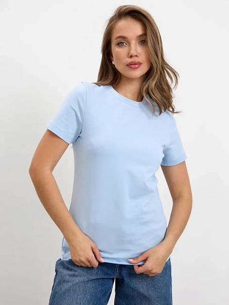Футболка SLIM, нежно-голубая