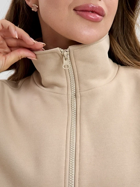 Спортивный костюм с начесом, бежевый