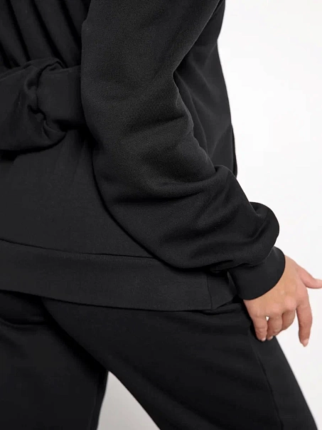 Спортивный костюм с начесом, черный