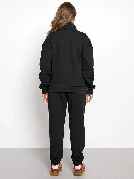 Спортивный костюм с начесом, черный