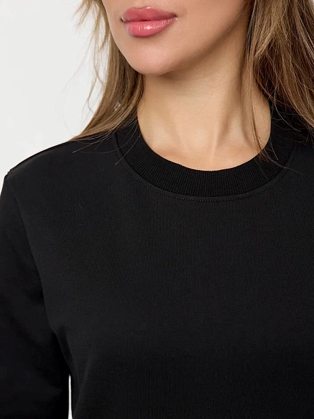 Свитшот без начеса, черный