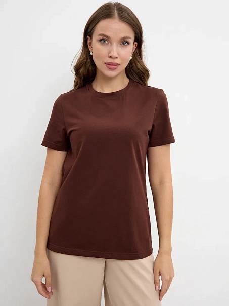 Футболка SLIM, шоколадная