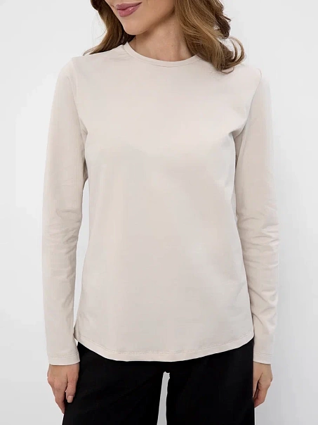 Лонгслив BASE, светло-бежевый