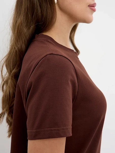 Футболка SLIM, шоколадная