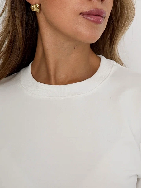 Свитшот без начеса, сливочный