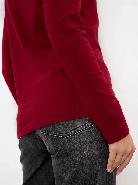 Лонгслив BASE, бордовый