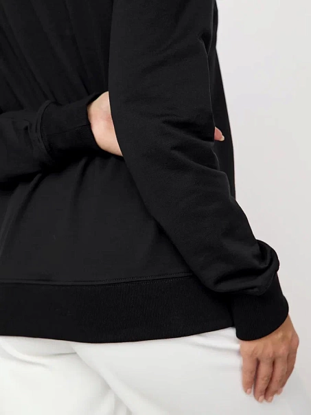 Свитшот без начеса, черный