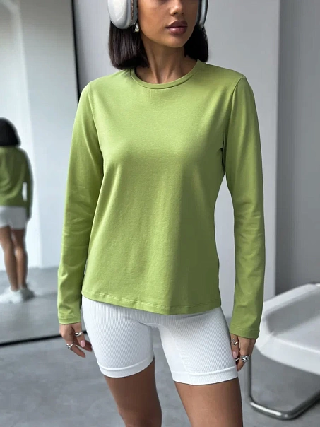 Лонгслив BASE, фисташковый