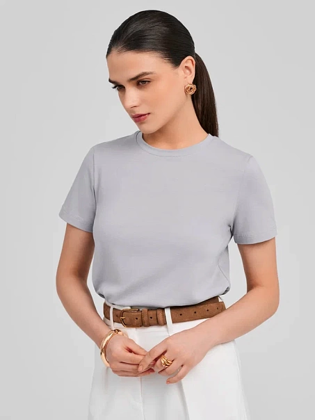 Футболка SLIM, светло-серая