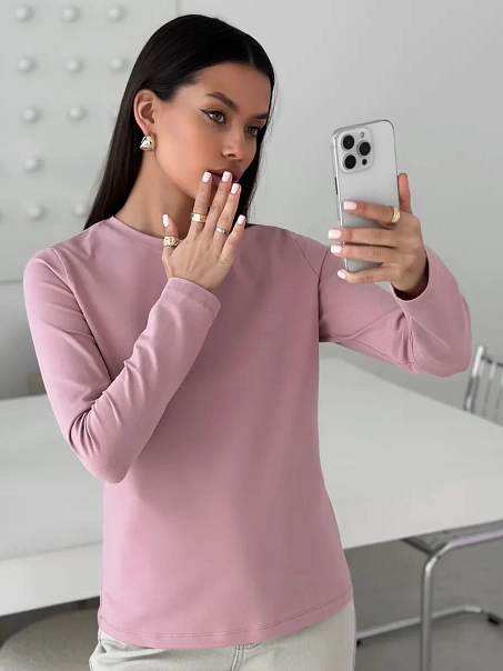 Лонгслив BASE, пудровый