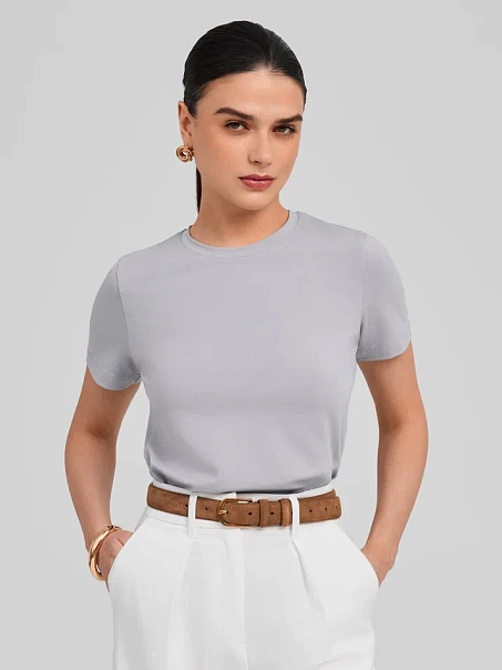 Футболка SLIM, светло-серая