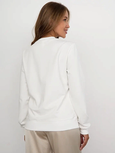 Свитшот без начеса, сливочный